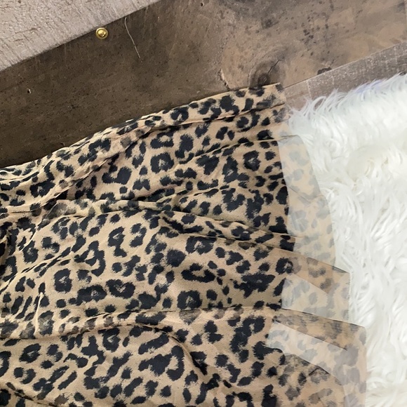 Torrid Leopard Print Mesh Tulle Mini Skirt - Picture 9 of 14